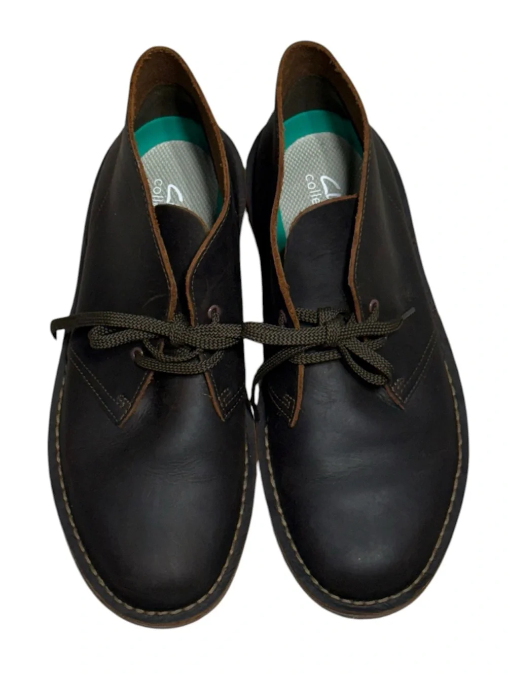 Clarks Bushacre 3 Chukka Boots Dark Brown Leather Men’s Size 10 New Condition